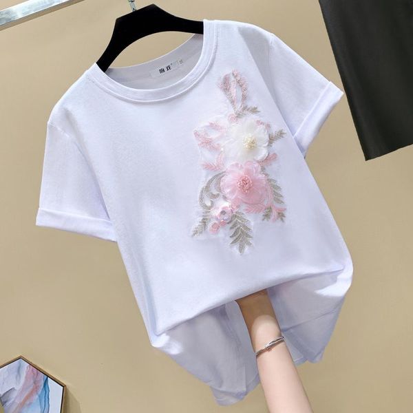 women's t-shirt harajuku applications 3d beads women t-shirts the neck of short sleeve female casual shirt basic style summer fashionab, White
women's t-shirt harajuku applications 3d beads women t-shirts the neck of short sleeve female casual shirt basic style summer fashionab, White