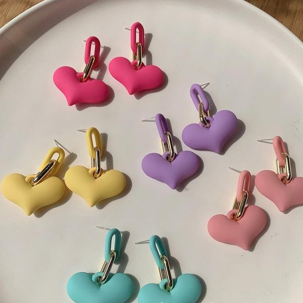 stud cute colorful heart shaped earrings for woman korean party wedding jewelry acrylic pendant dangle eardrop sweet girls gifts, Golden;silver
stud cute colorful heart shaped earrings for woman korean party wedding jewelry acrylic pendant dangle eardrop sweet girls gifts, Golden;silver