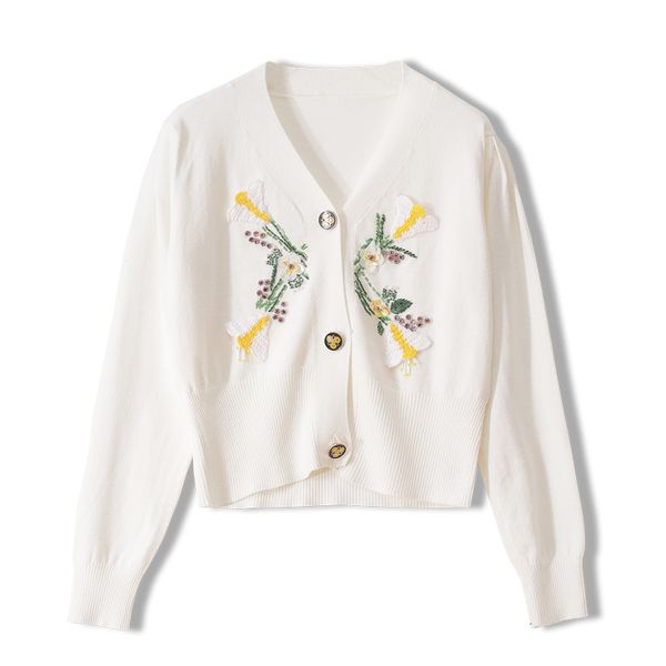 spring decot v frizzy flower embroidered sweater-sleeves sleeve women's cardigan mesh ta1273 avi1, White;black
spring decot v frizzy flower embroidered sweater-sleeves sleeve women's cardigan mesh ta1273 avi1, White;black