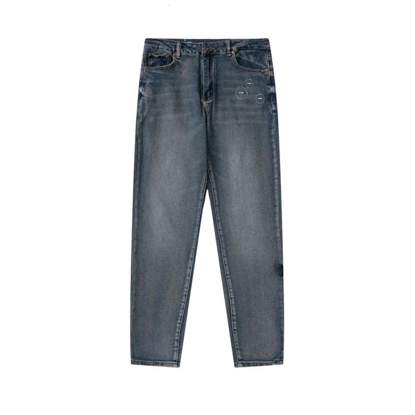 2021 autumn and winter new off pocket trouser leg slightly frosted washed denim pants batch, Black