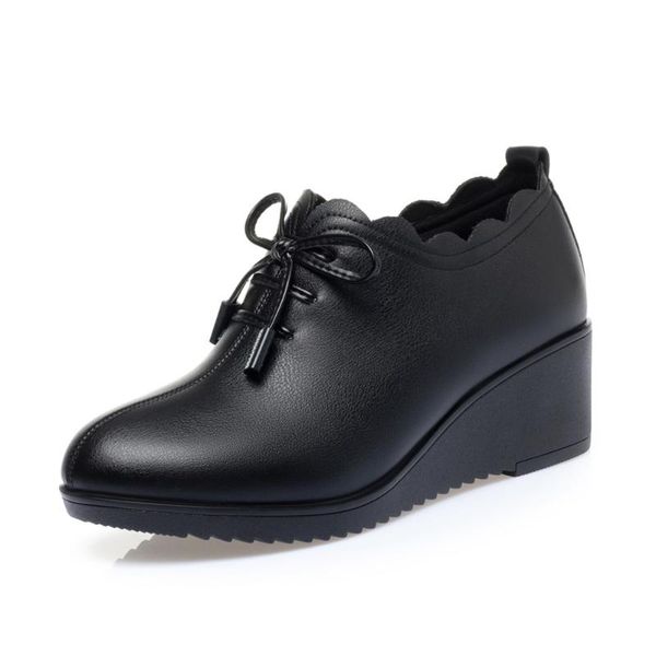 dress shoes womens pointed toe real leather wedge high heel mother pumps black soft lace up low plus size
dress shoes womens pointed toe real leather wedge high heel mother pumps black soft lace up low plus size