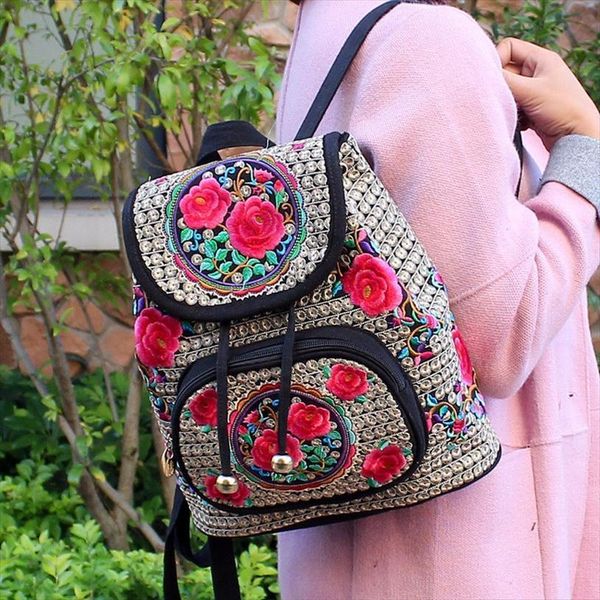 women vintage floral embroidered backpack school shoulder bag pack students travel
women vintage floral embroidered backpack school shoulder bag pack students travel