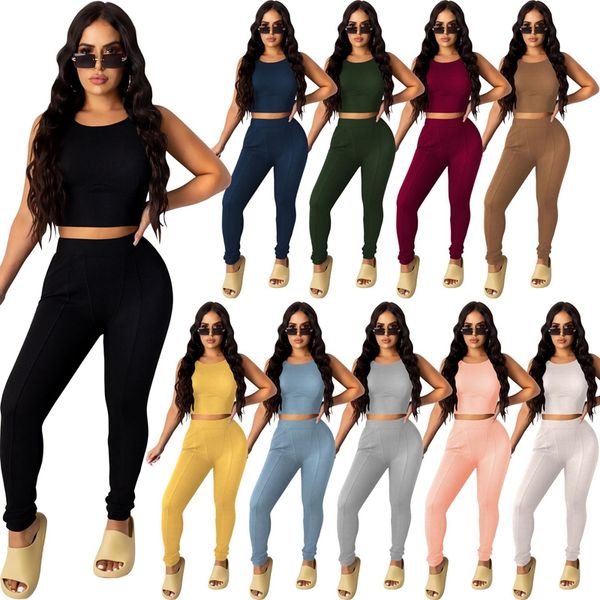 2021 spring knitted two piece set sleeveless vest crop pants set women fashion clothes for night club matching sets, White
2021 spring knitted two piece set sleeveless vest crop pants set women fashion clothes for night club matching sets, White