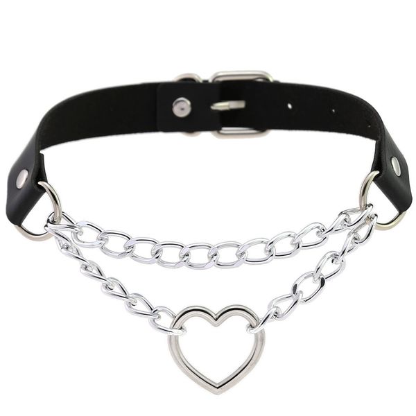 wholesale 12pcs/lot heart loop punk choker for women adjustable soft pu leather cute party club jewelry necklace, Golden;silver
wholesale 12pcs/lot heart loop punk choker for women adjustable soft pu leather cute party club jewelry necklace, Golden;silver