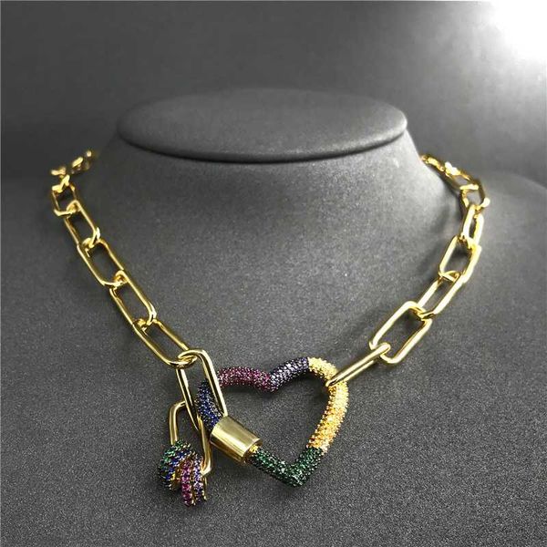 chains 100%925 sterling silver rainbow heart-shape necklace interlocking chain female fashion classic bohemian jewelry
chains 100%925 sterling silver rainbow heart-shape necklace interlocking chain female fashion classic bohemian jewelry