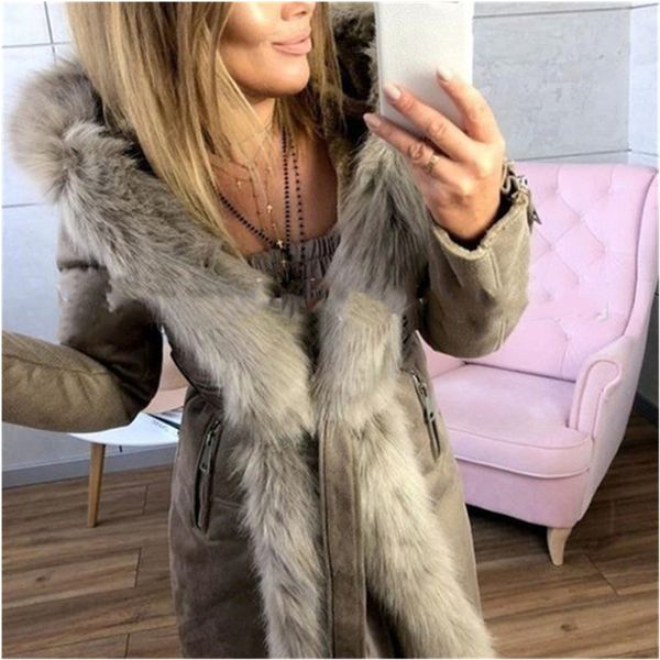 winter women fur neck coats fashion trend cardigan slim mid-length warm outerwear clothing female new long sleeve casual with sashes coats, Black
winter women fur neck coats fashion trend cardigan slim mid-length warm outerwear clothing female new long sleeve casual with sashes coats, Black