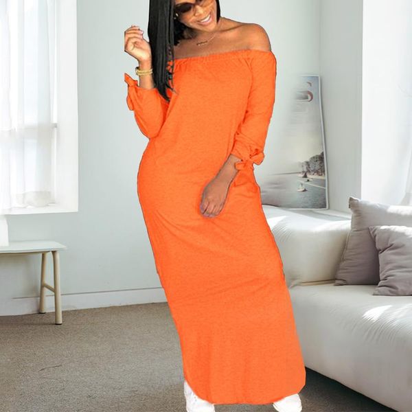 summer women maxi casual dress off shoulder bowtie sleeve high slit loose dresses cavation beach outfits plus size black orange, Black;gray
summer women maxi casual dress off shoulder bowtie sleeve high slit loose dresses cavation beach outfits plus size black orange, Black;gray