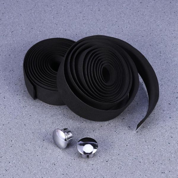 bike handlebars &components 1pair handlebar tape wrap road lightest bar ribbon cork with end plugs and self-adhesive strips(black)
bike handlebars &components 1pair handlebar tape wrap road lightest bar ribbon cork with end plugs and self-adhesive strips(black)