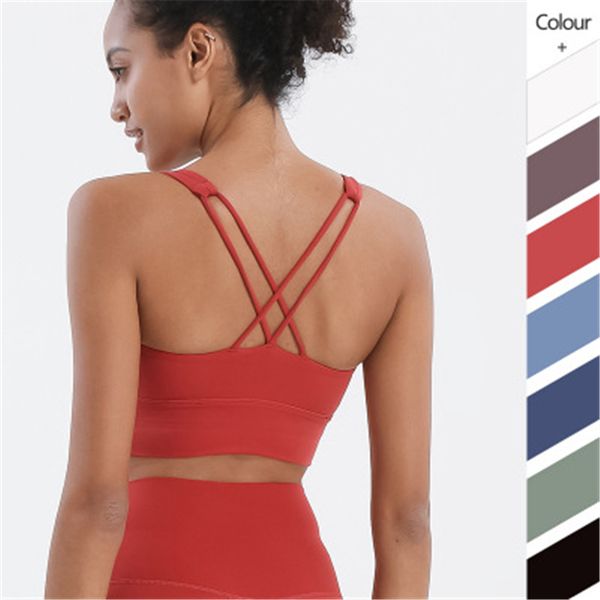 women gather yoga vest fashion trend cross back sports sling vest skinny short female new slim fitness running underwear shockproof bra, White
women gather yoga vest fashion trend cross back sports sling vest skinny short female new slim fitness running underwear shockproof bra, White