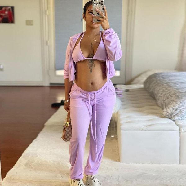 women's two piece pants rmsfe 2022 ladies fashion nightclub solid color long sleeve hooded cardigan jacket underwear pocket 3 set, White
women's two piece pants rmsfe 2022 ladies fashion nightclub solid color long sleeve hooded cardigan jacket underwear pocket 3 set, White
