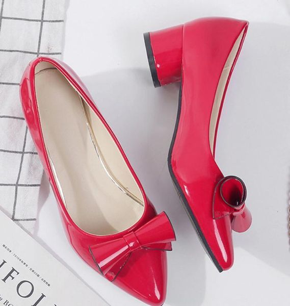 dress shoes 2021 bowknot women's in spring and autumn with style middle heel coarse pointed end, Black
dress shoes 2021 bowknot women's in spring and autumn with style middle heel coarse pointed end, Black