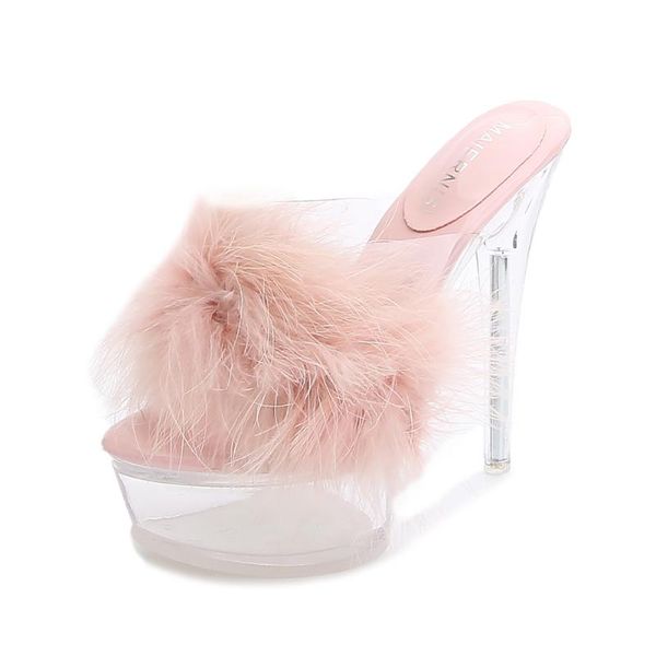 sandals transparent crystal womon 14cm thin slippers stiletto plush decoration platform sandalias woman plus:34-42 43, Black
sandals transparent crystal womon 14cm thin slippers stiletto plush decoration platform sandalias woman plus:34-42 43, Black