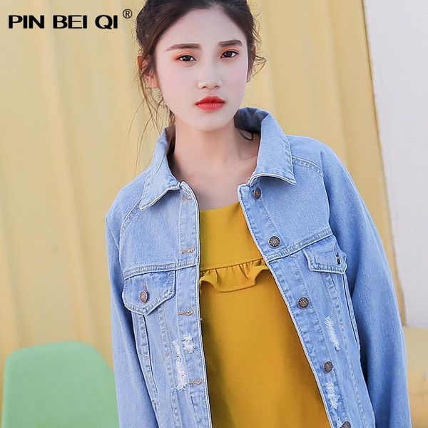 women's jackets pinbeiqi 2021 denim jacket autumn winter for ladies girls jeans fashion bf style korean design casual coat, Black;brown
women's jackets pinbeiqi 2021 denim jacket autumn winter for ladies girls jeans fashion bf style korean design casual coat, Black;brown