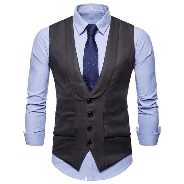 men's vests autumn suit vest men single breasted v collar gilet homme creative pocket wedding dress mens slim fit waistcoat xxl, Black;white 
men's vests autumn suit vest men single breasted v collar gilet homme creative pocket wedding dress mens slim fit waistcoat xxl, Black;white