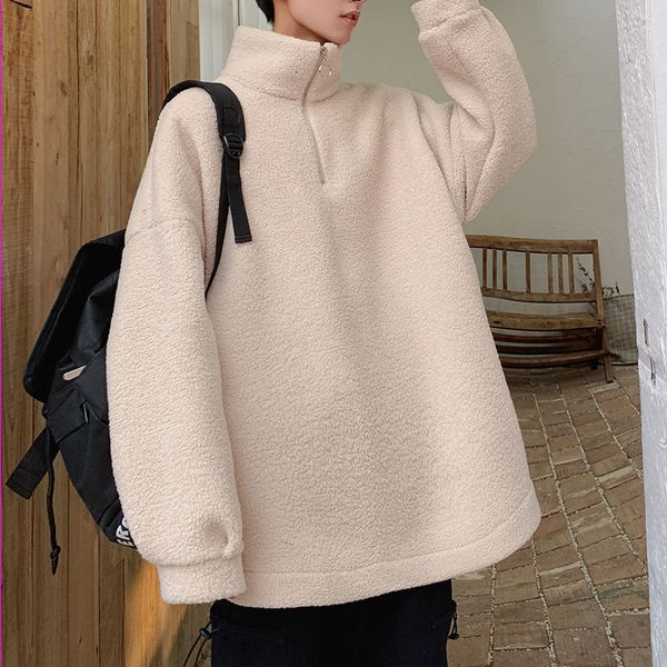 2021 new winter lamb wool men's warm fashion stand-up collar plus veet hoodie men streetwear loose hip-hop pullover hoodies mens m6zs, Black
2021 new winter lamb wool men's warm fashion stand-up collar plus veet hoodie men streetwear loose hip-hop pullover hoodies mens m6zs, Black