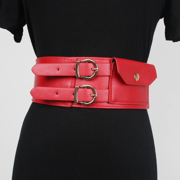 belts double buckle pins pu waist belt with bag women high elastic strech strap wide slim corset girdle female packs money, Black;brown
belts double buckle pins pu waist belt with bag women high elastic strech strap wide slim corset girdle female packs money, Black;brown