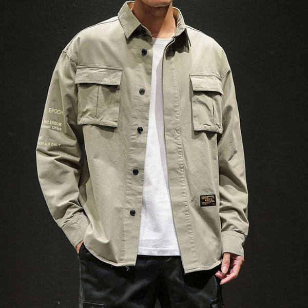 tooling autumn 2020 new coat men's long sleeve shirt loose fat large casual ruffian handsome jacket men, Black;brown
tooling autumn 2020 new coat men's long sleeve shirt loose fat large casual ruffian handsome jacket men, Black;brown