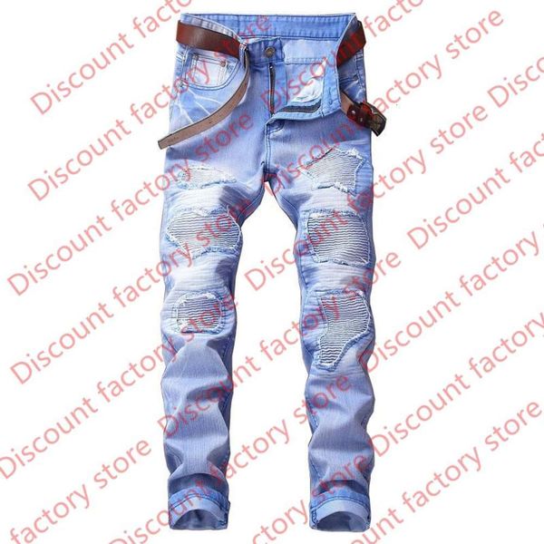 men's distressed motorcycle biker jeans vintage pleated pants slim fit mens moto denim hip hop punk streetwear for men 6#, Blue
men's distressed motorcycle biker jeans vintage pleated pants slim fit mens moto denim hip hop punk streetwear for men 6#, Blue