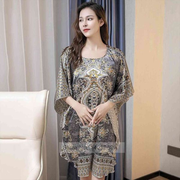 plus size nightgown print women sleepwear nightwear bathrobe summer bat sleeve female nightdress loose satin home dressing gown, Black;red
plus size nightgown print women sleepwear nightwear bathrobe summer bat sleeve female nightdress loose satin home dressing gown, Black;red
