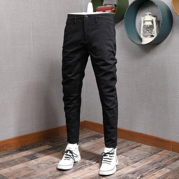 men's jeans korean style fashion casual men spliced designer leisure harem pants homme streetwear spring summer hip hop baggy trousers, Blue
men's jeans korean style fashion casual men spliced designer leisure harem pants homme streetwear spring summer hip hop baggy trousers, Blue
