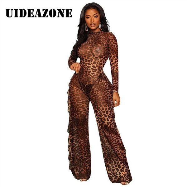 women's jumpsuits & rompers leopard mesh sheer womens jumpsuit wide leg bodycorn one piece outfits playsuit overalls long sleeve, Black;white
women's jumpsuits & rompers leopard mesh sheer womens jumpsuit wide leg bodycorn one piece outfits playsuit overalls long sleeve, Black;white