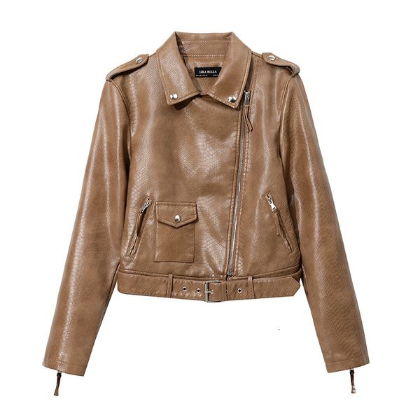 leather jacket coat women's 2021 spring and autumn snake locomotive suit collar belt short brown, Black
leather jacket coat women's 2021 spring and autumn snake locomotive suit collar belt short brown, Black