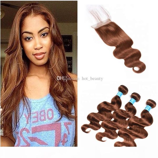 body wave brown hair weaves 3pcs with lace closure virgin malaysian hair extensions with lace closure color 4# brown human hair wefts, Black
body wave brown hair weaves 3pcs with lace closure virgin malaysian hair extensions with lace closure color 4# brown human hair wefts, Black