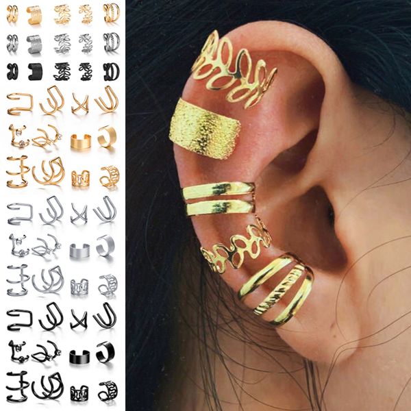 17km gold leaves ear cuff black non-piercing clips fake cartilage rings clip rings for women men wholesale jewelry, Golden
17km gold leaves ear cuff black non-piercing clips fake cartilage rings clip rings for women men wholesale jewelry, Golden
