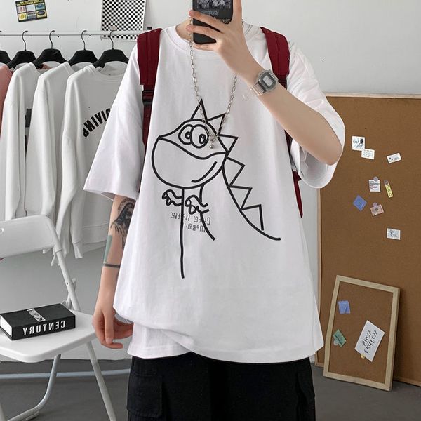 men's cartoon printed t-shirt girls casual oversize japanese style 2021 fashion male clothing, White;black
men's cartoon printed t-shirt girls casual oversize japanese style 2021 fashion male clothing, White;black