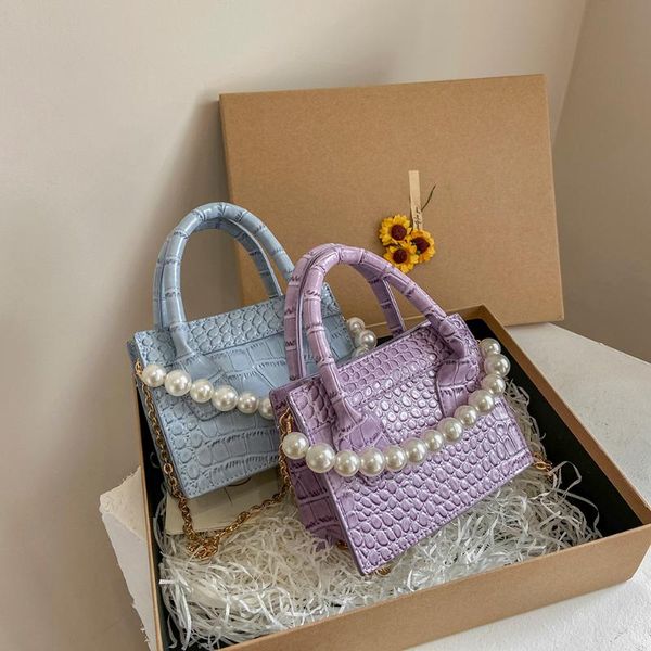 evening bags ladies delicate pearl chain mini handle handbag alligator pattern pu leather pure color shoulder crossbody messenger bag
evening bags ladies delicate pearl chain mini handle handbag alligator pattern pu leather pure color shoulder crossbody messenger bag