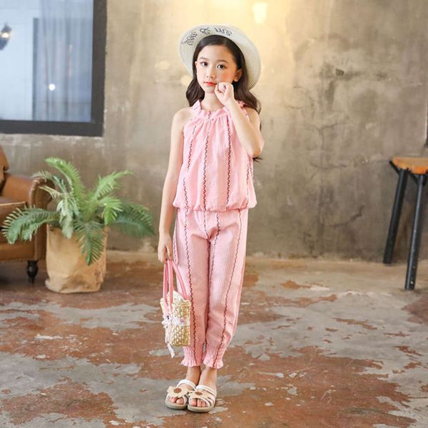 two girls' summer new korean cloth piece suit of children's fashion, White
two girls' summer new korean cloth piece suit of children's fashion, White
