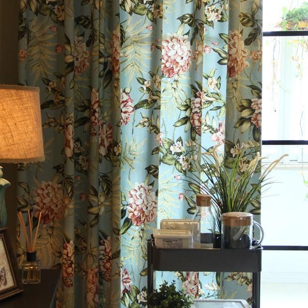 curtain & drapes customized curtains american country jane european pastoral shading living room bedroom bay window