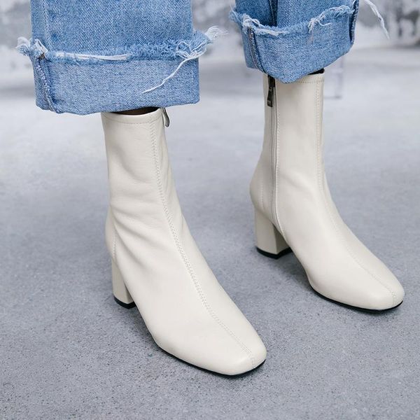 boots natural leather women ankle layer cowhide pigskin lining outdoor booties skinny online celebrity short, Black
boots natural leather women ankle layer cowhide pigskin lining outdoor booties skinny online celebrity short, Black