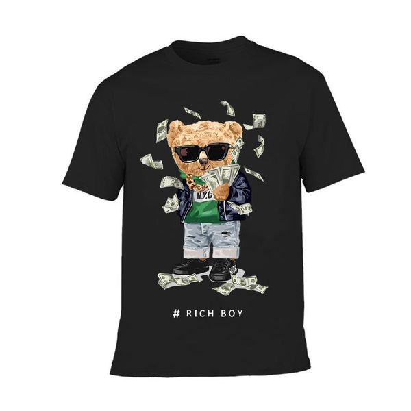 men's t-shirts sunglasses banknote bear cotton print short sleeve o-neck loose casual t-shirt oversized men and women 3xl, White;black
men's t-shirts sunglasses banknote bear cotton print short sleeve o-neck loose casual t-shirt oversized men and women 3xl, White;black