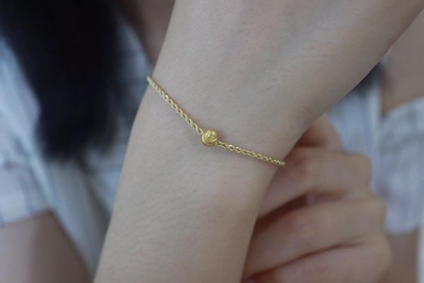 link, chain ins style real 18k gold rope cat eye bracelet anklet couple adjustable au750 original design gift fashion, Black
link, chain ins style real 18k gold rope cat eye bracelet anklet couple adjustable au750 original design gift fashion, Black