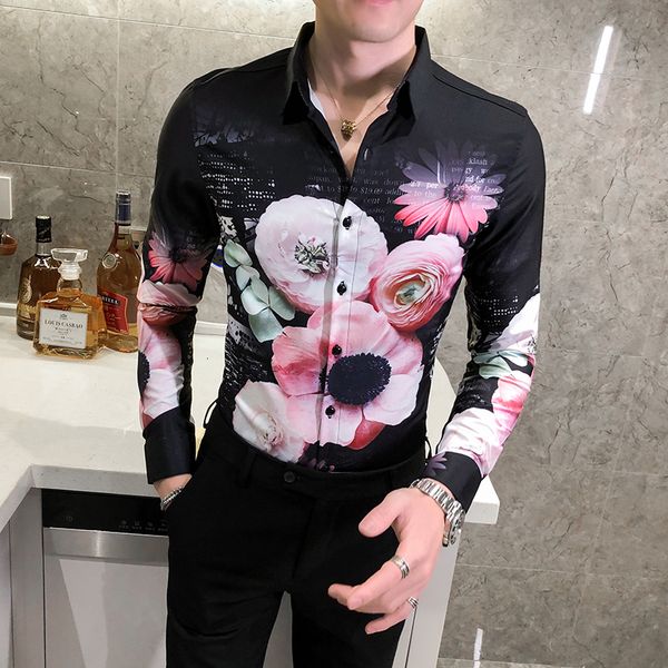 british fashionable 2021 floral for men's clothing new fall long sleeve casual white shirts thin prom club adjustment 3xl nlcm, Black;brown
british fashionable 2021 floral for men's clothing new fall long sleeve casual white shirts thin prom club adjustment 3xl nlcm, Black;brown