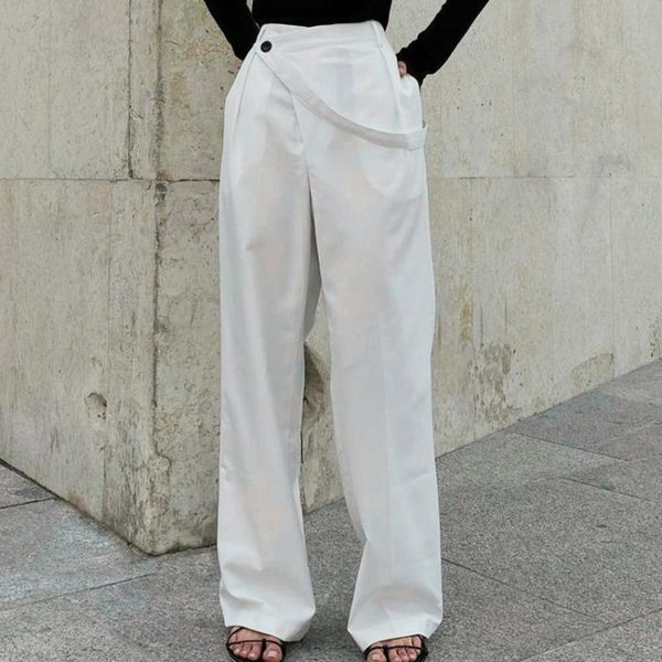 women's pants & capris 2021 autumn and winter loose high waist temperament straight minority design white casual, Black;white
women's pants & capris 2021 autumn and winter loose high waist temperament straight minority design white casual, Black;white