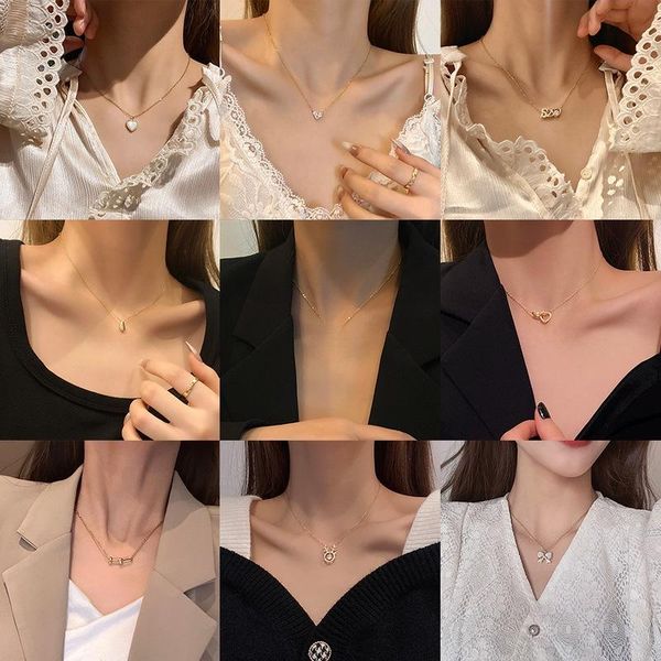 chains titanium steel necklace female light luxury clavicle chain wind simple heart-shaped pendant with jewelry butterfly, Silver
chains titanium steel necklace female light luxury clavicle chain wind simple heart-shaped pendant with jewelry butterfly, Silver
