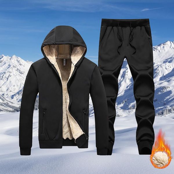 winter plus size mens set thicken warm wool liner men track-suit hooded zipper elastic-waist male winter outerwear brand casual, Gray
winter plus size mens set thicken warm wool liner men track-suit hooded zipper elastic-waist male winter outerwear brand casual, Gray