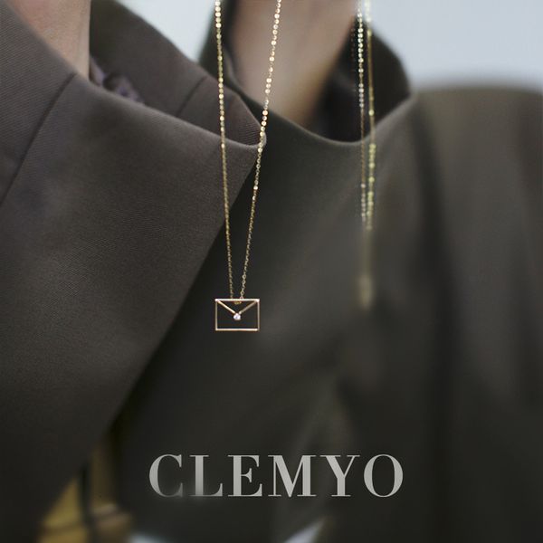 s925 sterling sier plated 14k gold zircon necklace female clavicle chain envelope japan and south korea simple temperament versatile, White
s925 sterling sier plated 14k gold zircon necklace female clavicle chain envelope japan and south korea simple temperament versatile, White