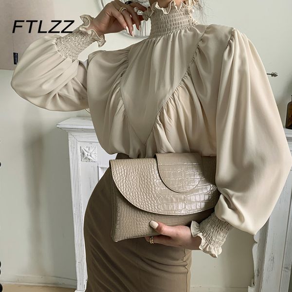 2021 elegant women lantern sleeve blouse new spring autumn ruffles turtleneck shirts ladies korean loose blouses fall d2ex, Black
2021 elegant women lantern sleeve blouse new spring autumn ruffles turtleneck shirts ladies korean loose blouses fall d2ex, Black
