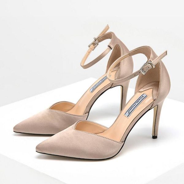 dress shoes graceful ladies silk high heels wedding pointed toe ankle belt stilettos pumps v open super heeled talon femme y831, Black
dress shoes graceful ladies silk high heels wedding pointed toe ankle belt stilettos pumps v open super heeled talon femme y831, Black