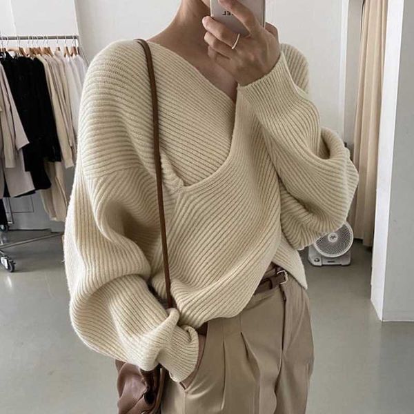 autumn winter corss v-neck female pullover sweater chic women casual warm jumpers knitwear 210529, White
autumn winter corss v-neck female pullover sweater chic women casual warm jumpers knitwear 210529, White
