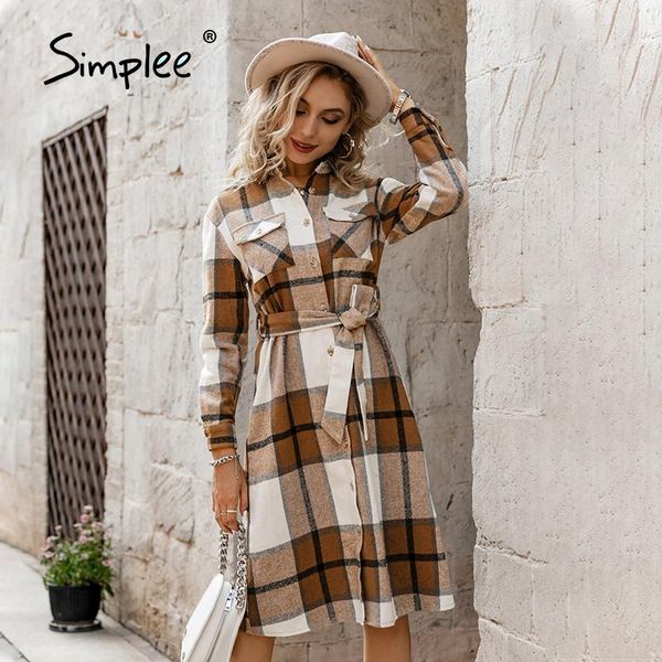 casual dresses simplee office lady buttons lace up plaid women dress autumn elegant long sleeves pocket female lapel knee length, Black;gray
casual dresses simplee office lady buttons lace up plaid women dress autumn elegant long sleeves pocket female lapel knee length, Black;gray