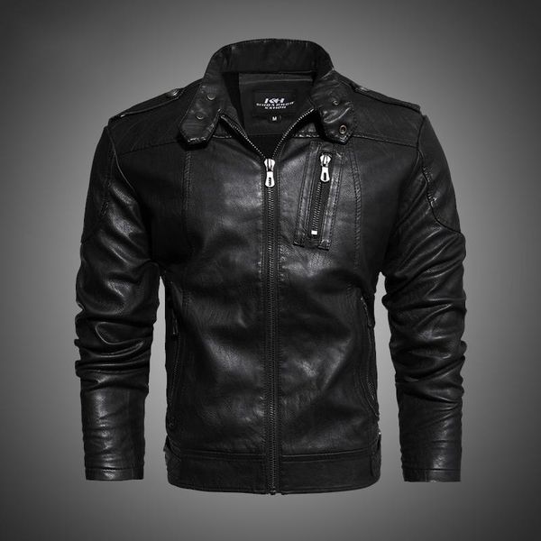 men's jackets 2021 fashion brand clothes leather jacket casual solid stand collar windbreaker zipper men, Black;brown
men's jackets 2021 fashion brand clothes leather jacket casual solid stand collar windbreaker zipper men, Black;brown