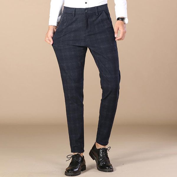 spring autumn new men's casual plaid pants business casual slim fit black blue classic style elastic trousers male brand clothes
spring autumn new men's casual plaid pants business casual slim fit black blue classic style elastic trousers male brand clothes