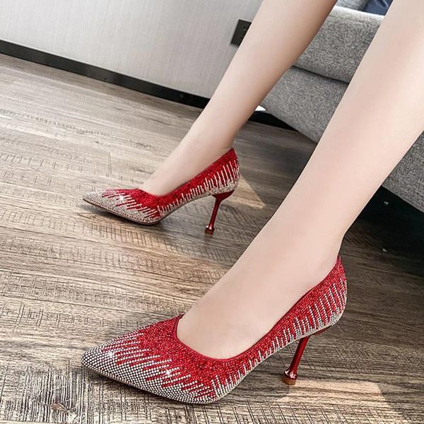 dress shoes shining rhinestones 9cm thin heels pumps women red pointed toe banquet party woman crystal wedding mujer, Black
dress shoes shining rhinestones 9cm thin heels pumps women red pointed toe banquet party woman crystal wedding mujer, Black