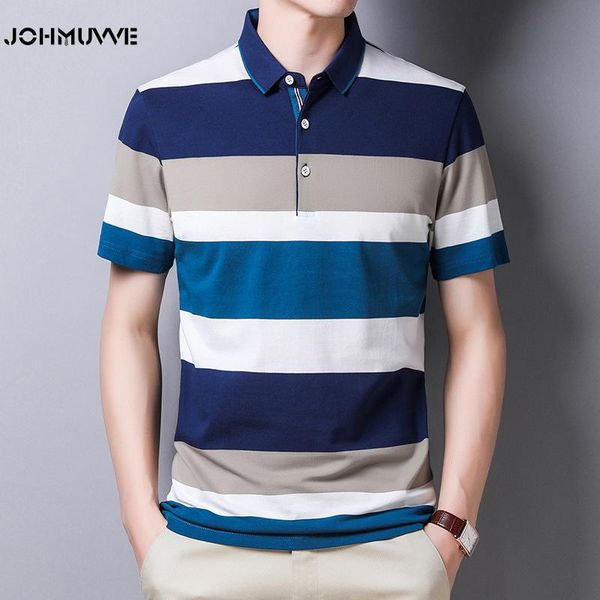 men's polos johmuvve 2021 cotton shirt striped short sleeve summer cool streetwear fashion male men clothes, White;black
men's polos johmuvve 2021 cotton shirt striped short sleeve summer cool streetwear fashion male men clothes, White;black