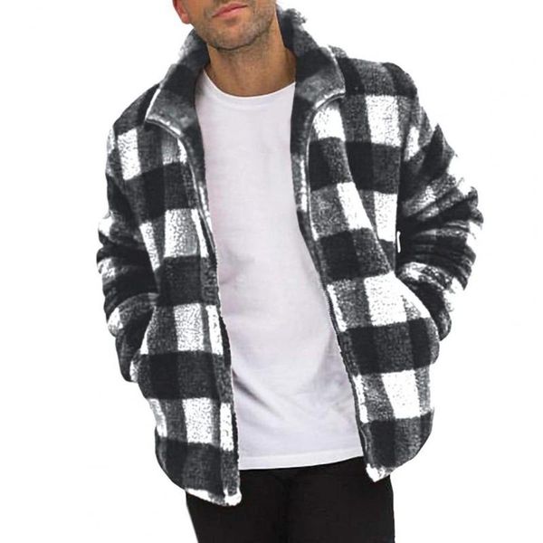 men's jackets autumn/winter velvet plaid print pockets men jacket cardigan zipper closure fleece double sided coat outerwear, Black;brown
men's jackets autumn/winter velvet plaid print pockets men jacket cardigan zipper closure fleece double sided coat outerwear, Black;brown