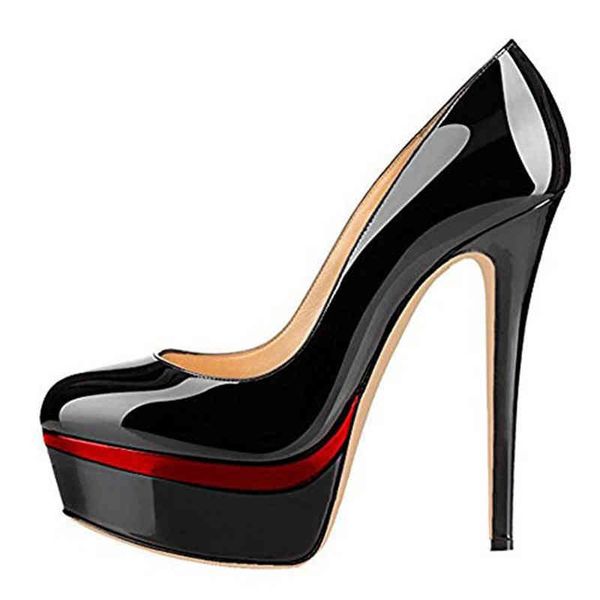 dress shoes women's high heel round toe 16cm thin platform matte patent leather stiletto slip on pumps for party big size34-46 t3fh, Black
dress shoes women's high heel round toe 16cm thin platform matte patent leather stiletto slip on pumps for party big size34-46 t3fh, Black
